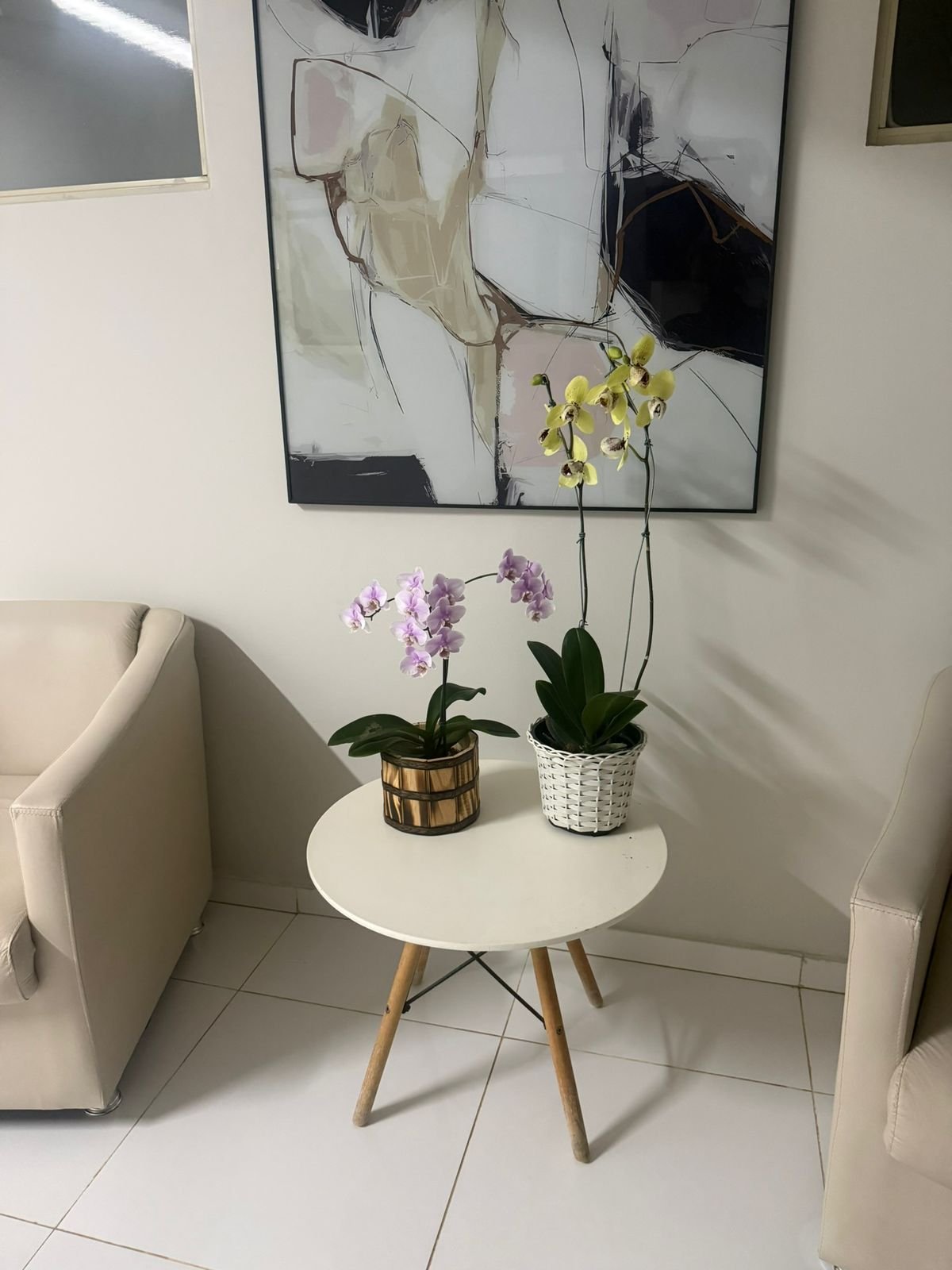 Recepção acolhedora do consultório